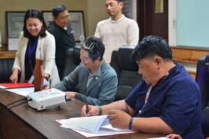 Representatives from UB and Rotary formally signing the MOA contract, working to support stronger initiatives in making dental healthcare accessible to the community.,